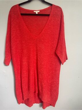 Eileen Fisher Organic Linen/Cotton V-neck Tunic Large